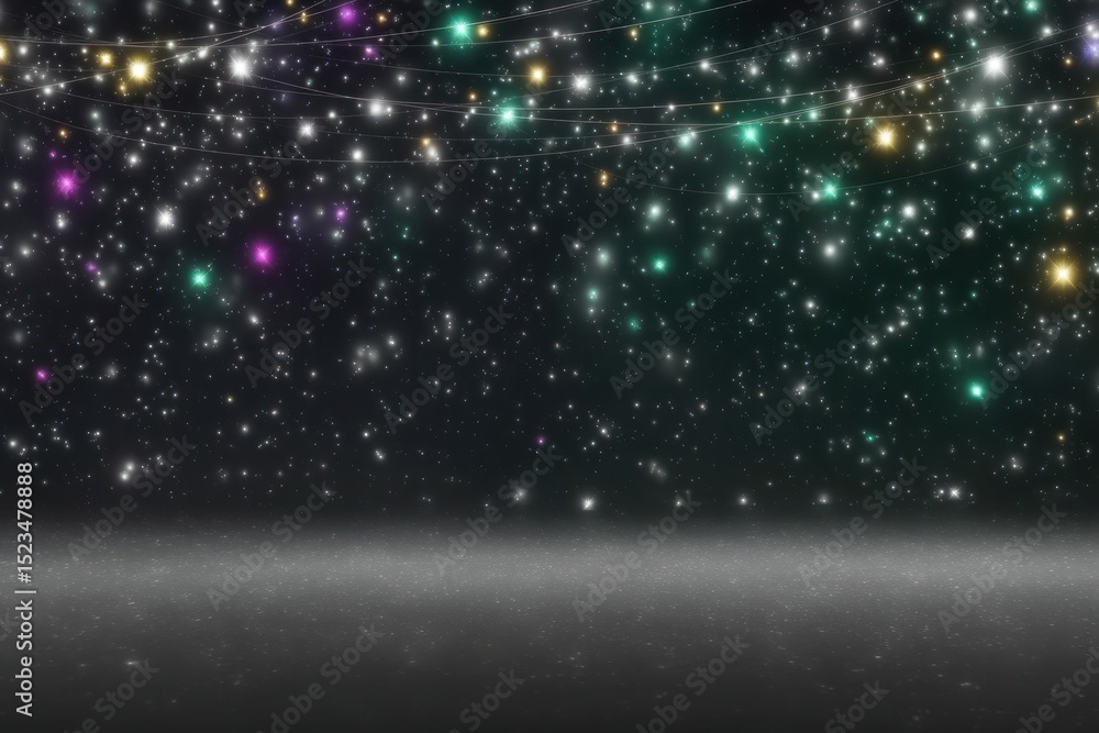 Obraz premium Festive, starry, glowing lights