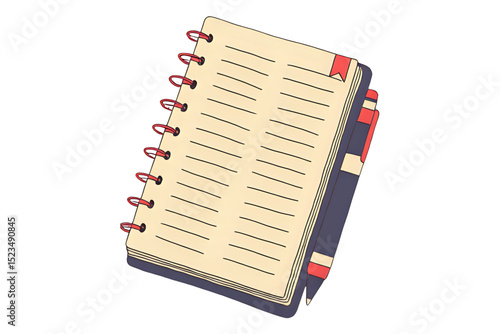 notebook and pencil