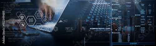 Tableau sur toile IT support, customer service concept