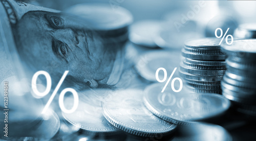 Quadro su tela Finance and investment background