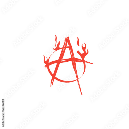 brush stroke symbol anarchist sign