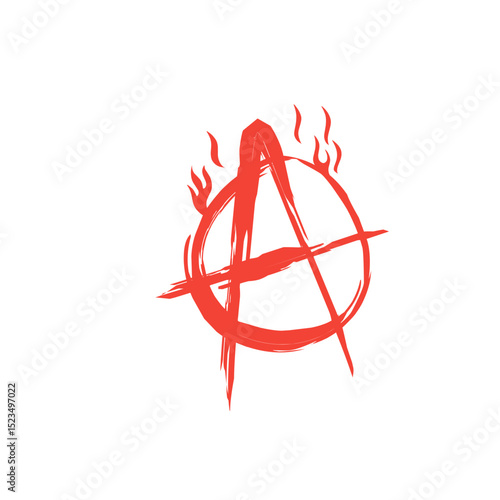 brush stroke symbol anarchist sign