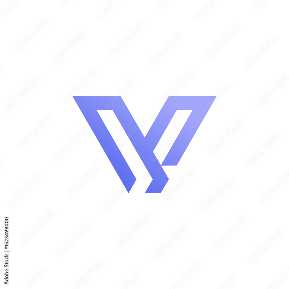 Modern Gradient Purple V or Abstract Monogram Logo Modern Gradient Purple V or Abstract Monogram Logo