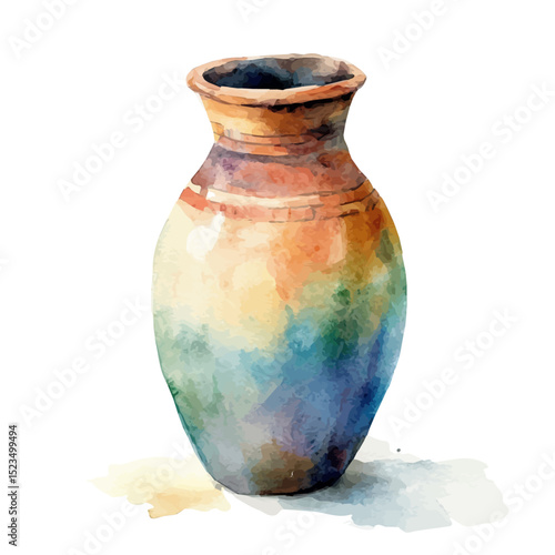Santur, watercolor drawing vector, high quality, isolated on a white background.