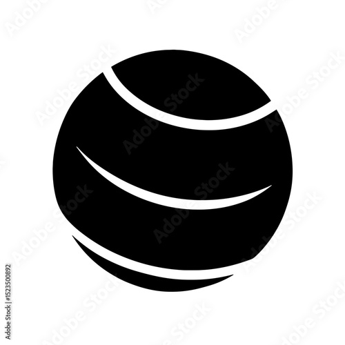 Birthing ball icon in solid style