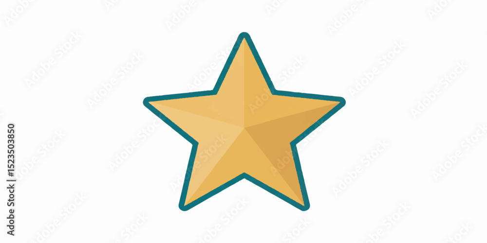 Obraz premium Modern Star Vector Illustration with Clean Edges and Solid Fill