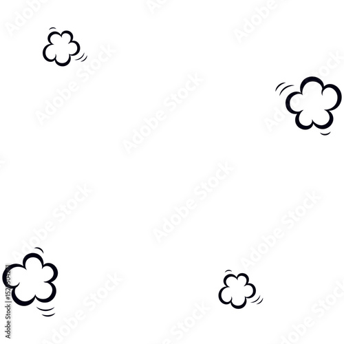 Comic Effect Shapes. Set of comic effect shape with pop art style. Comic speech bubbles halftone dot background. Comic surprise, attention and inspiration effect.