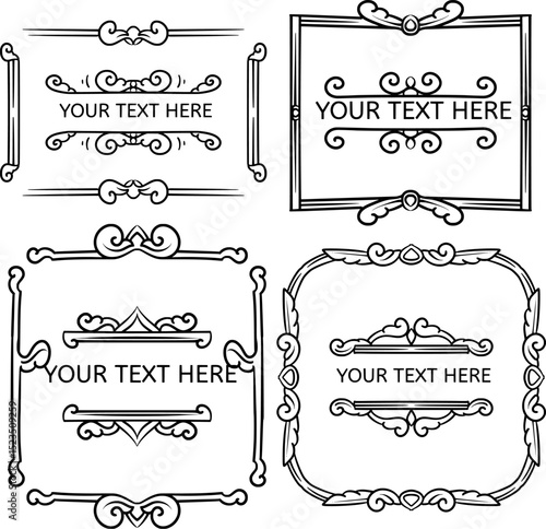 black and white luxury vintage boarder design