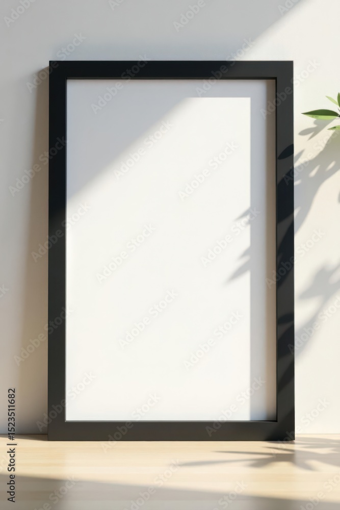 Simple minimalist black frame against bright backdrop , border, clean Simple minimalist black frame against bright backdrop , border, clean