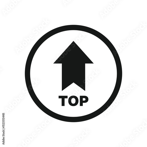 Top emoji icon arrow symbol modern, Up sign template
