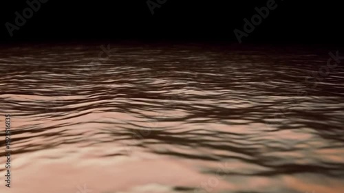 Wallpaper Mural Rippling water reflects a soft pinkish light leading to a dark horizon Torontodigital.ca