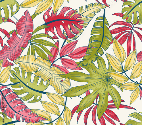 seamless pattern with leaves