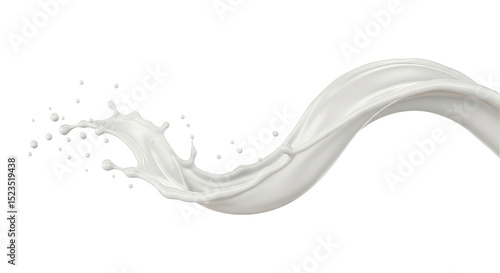 Milk splash isolated