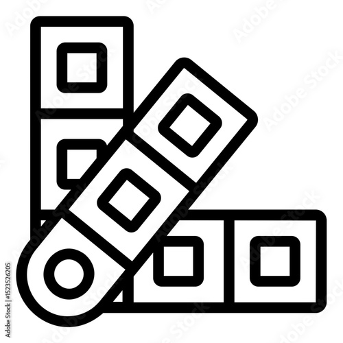 color swatches Line Icon
