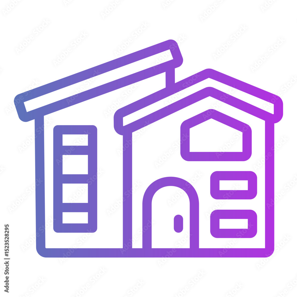 modern house Gradient icon modern house Gradient icon
