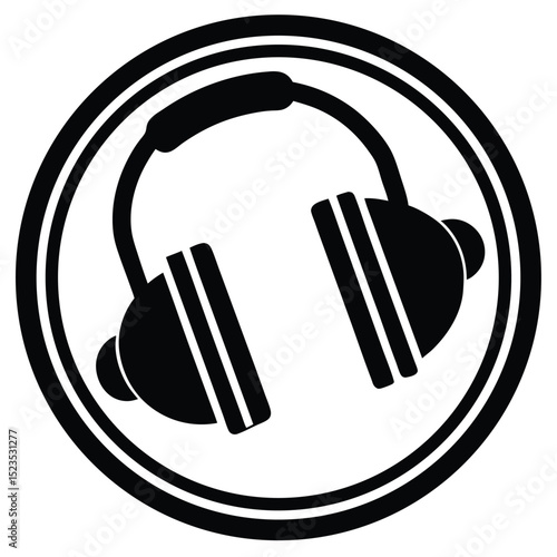 tour guide element isolated audio guide on white background