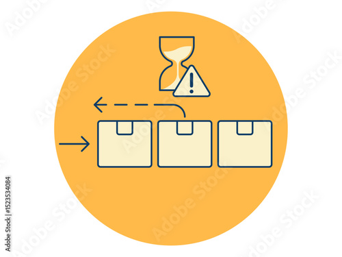 First expired first out icon. Logistics icon. Solid vector icon. Simple flat icon.
