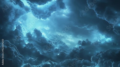 積乱雲の中の稲妻