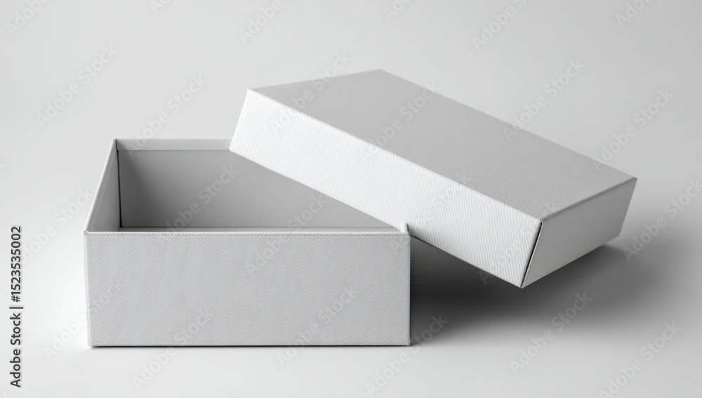 Opened white box Opened white box