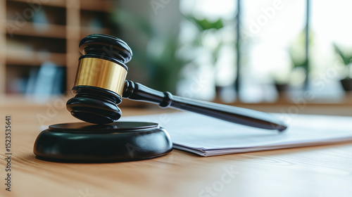 Gavel resting on medical documents symbolizing health-related legal dispute, healthcare law and justice system concept, medical malpractice or insurance claim case.
