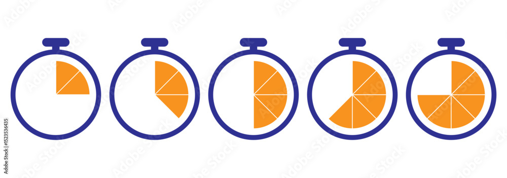 Obraz premium Clock icon set. Time icon vector. watch icon symbol. Time icon vector. watch icon symbol. Flat alarm clock icons set in vector illustration. Variety clocks design.