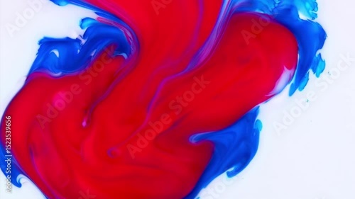 4K Red and Blue Ink Flow for USA Independence Loop
