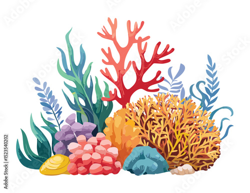Dynamic Underwater Landscape with Coral Reef
