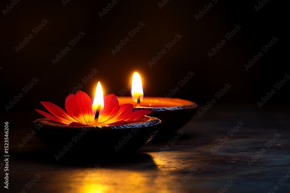 Festival candle Diwali light. Festival candle Diwali light.