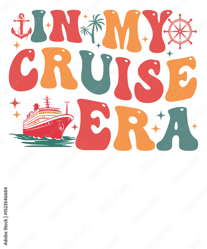Fototapeta premium In My Cruise Era Groovy