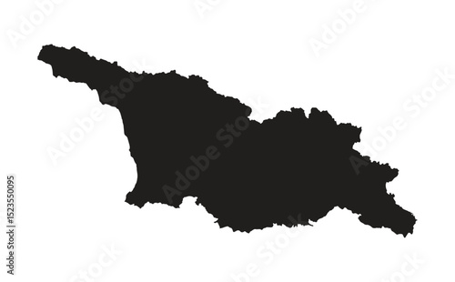 Georgia Map White Isolated Background