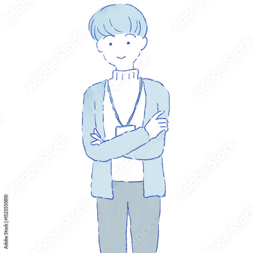 やる気のある笑顔の会社員