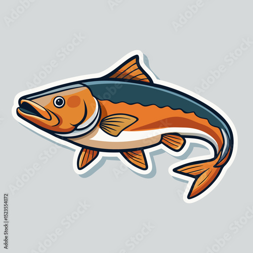 vector illustration of a fish