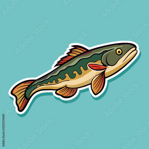 vector illustration of a fish