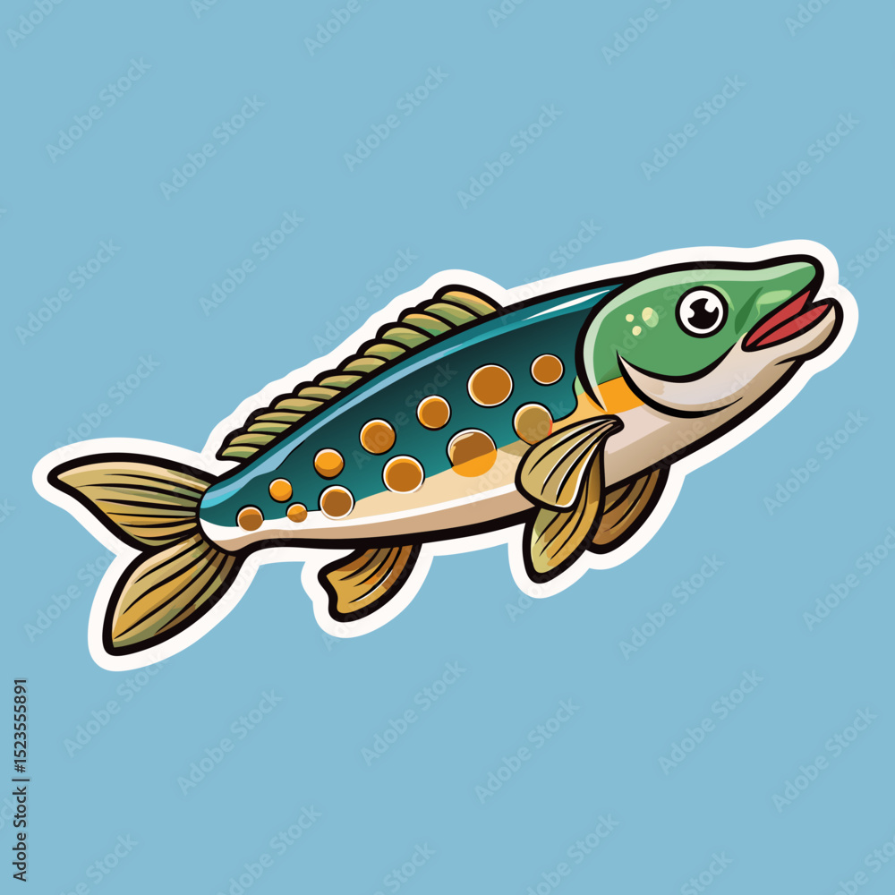 Fototapeta premium fish on hook