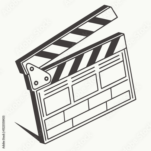 Film clapperboard movie production cinema media icon