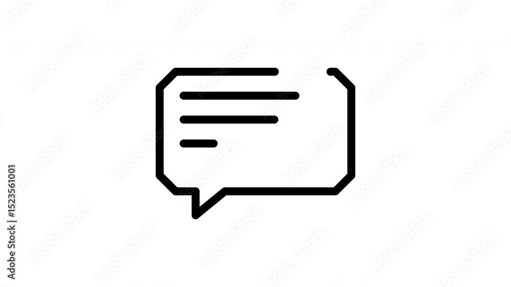chat minimalist stroke animation