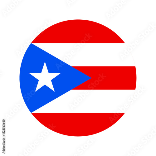 Φωτογραφία Round Puerto Rico flag icon