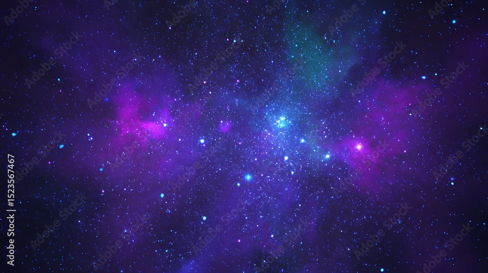Vibrant purple galaxy full of shining stars Vibrant purple galaxy full of shining stars