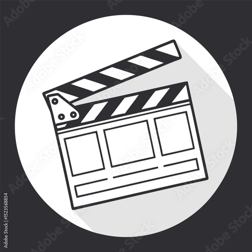 Movie clapperboard graphic design