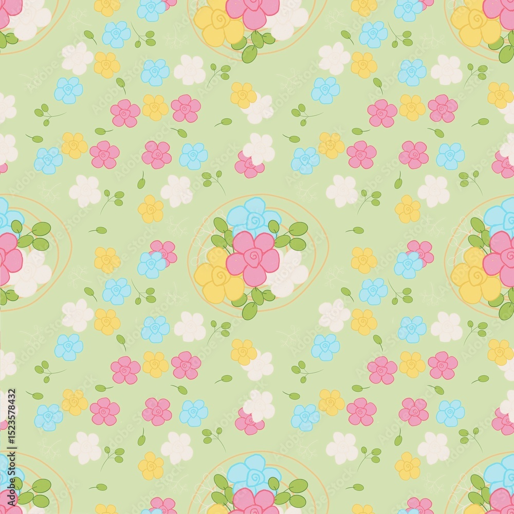 custom made wallpaper toronto digitalseamless floral pattern