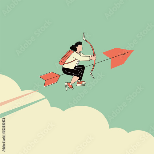 Archer Riding an Arrow