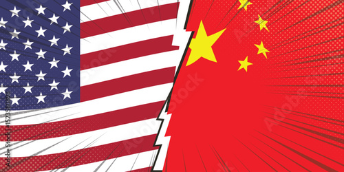 America China National Flags Set