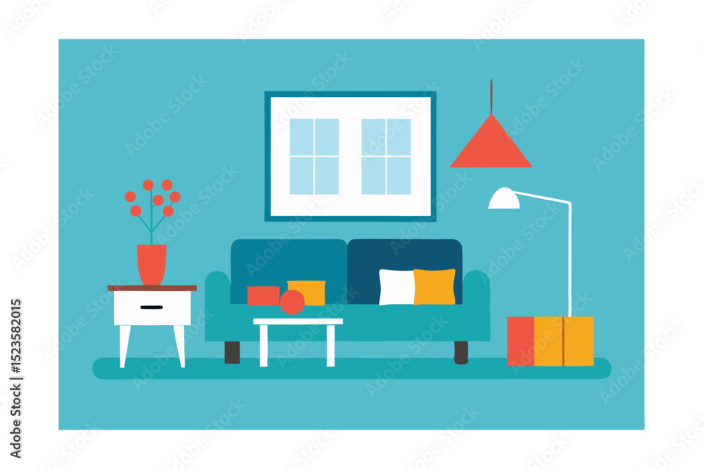 Fototapeta premium Modern Living Room Interior Design Cozy and Stylish Home Decor Ideas