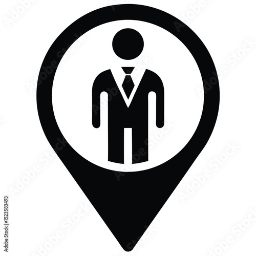 tour guide element isolated meeting point sign on white background