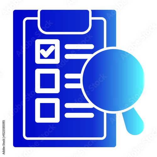 An icon representing investigation, symbolizing research, analysis, and legal scrutiny. Perfect for detective work, audits, and legal inquiries. (Solid Gradient Style)