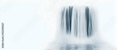 Majestic Waterfall Cascading Into Ice Cold Stream