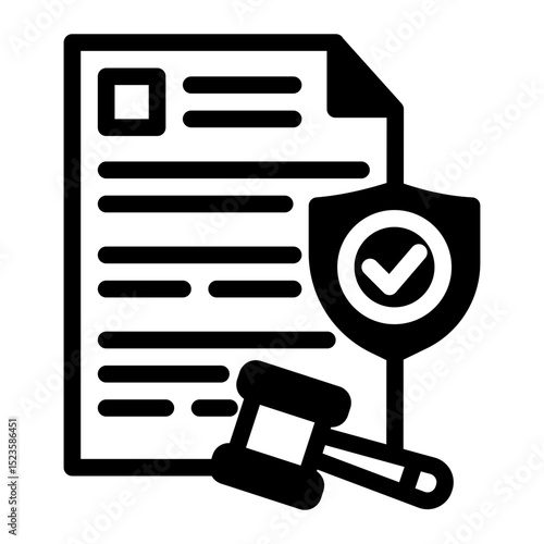 An icon representing regulatory frameworks, symbolizing compliance, legal standards, and governance. Ideal for legal, financial, and governmental sectors. (Mixed Style)