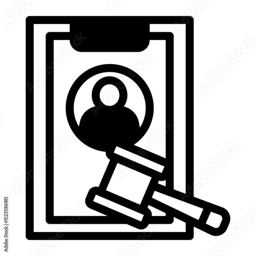 An icon representing legitimacy, symbolizing legal validity, authenticity, and lawful authority. Ideal for legal, governmental, and official use. (Mixed Style)