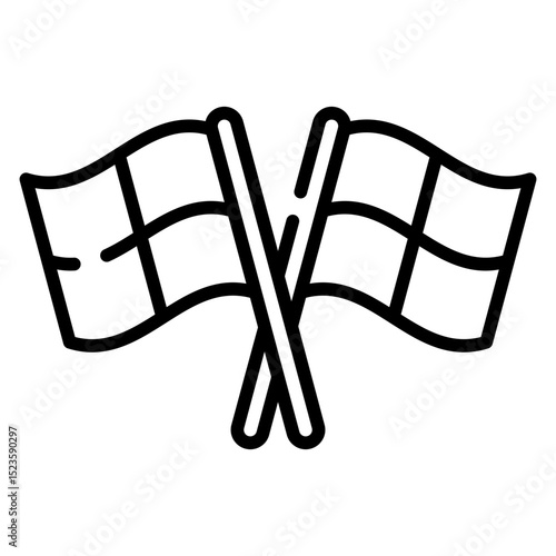 Flags line icon