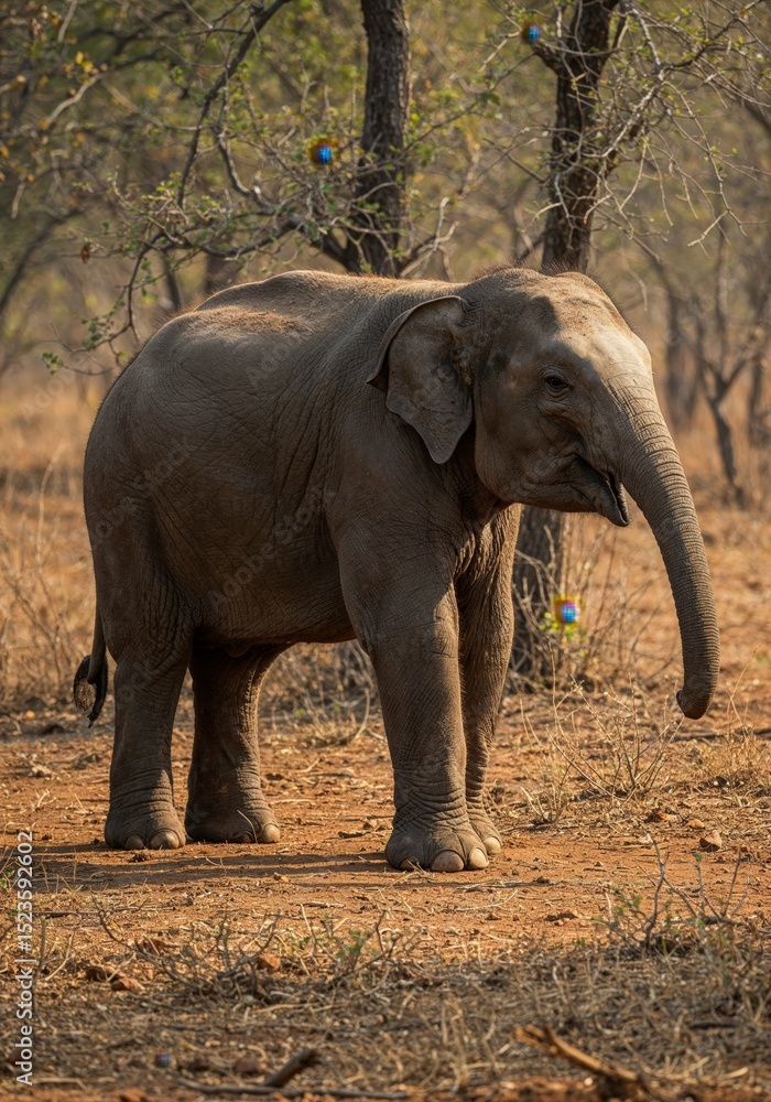 Fototapeta premium Elephant wildlife animal nature wild mammal safari trunk tusks africa asia zoo